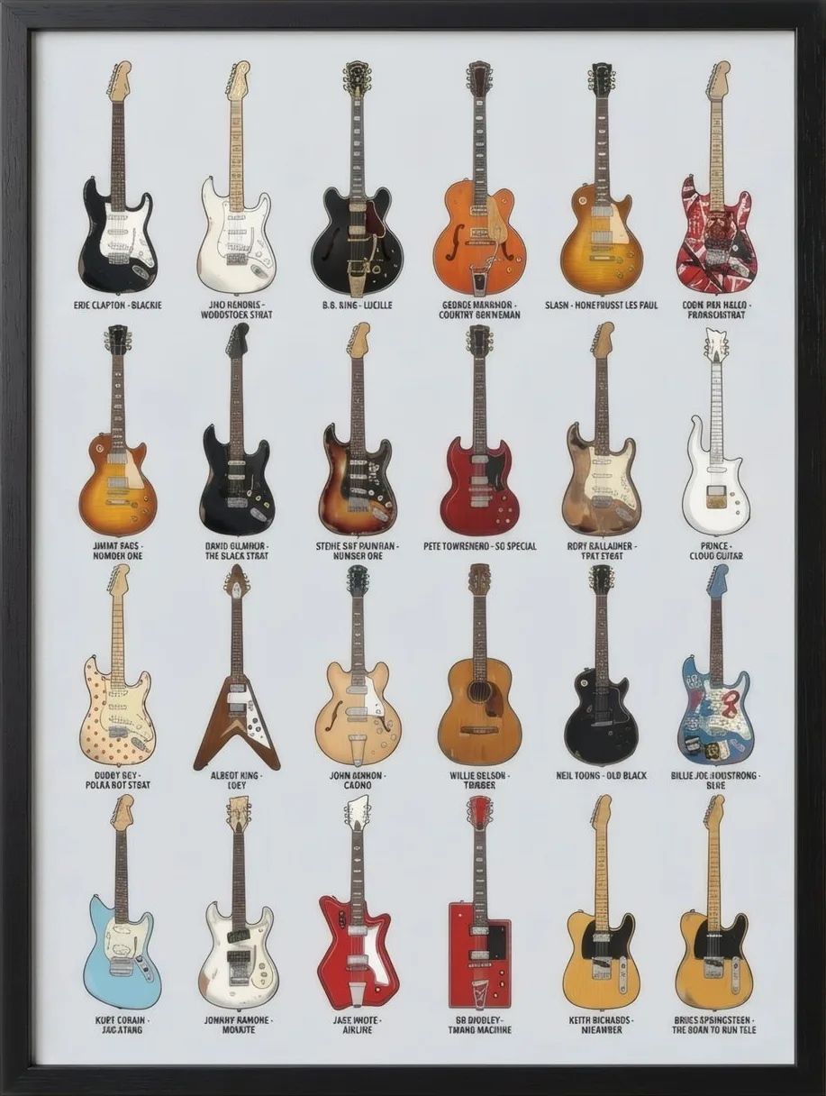 Guitar Collection, art print