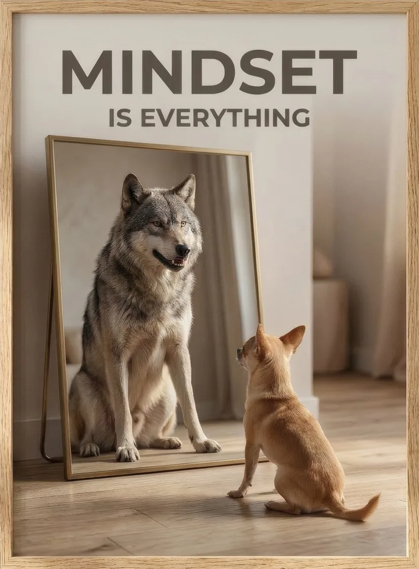 Mindset, Wolf, art print