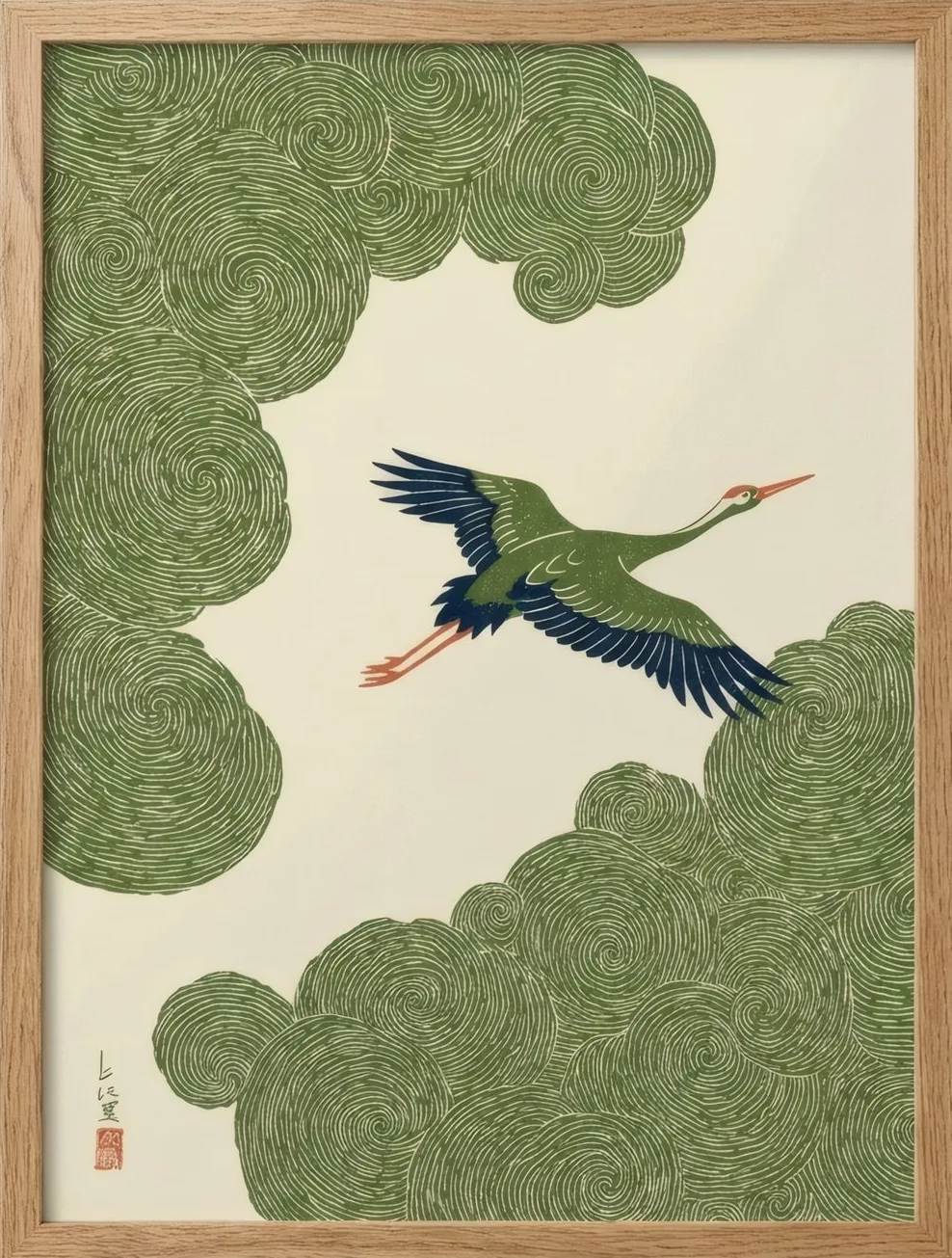 Crane, art print
