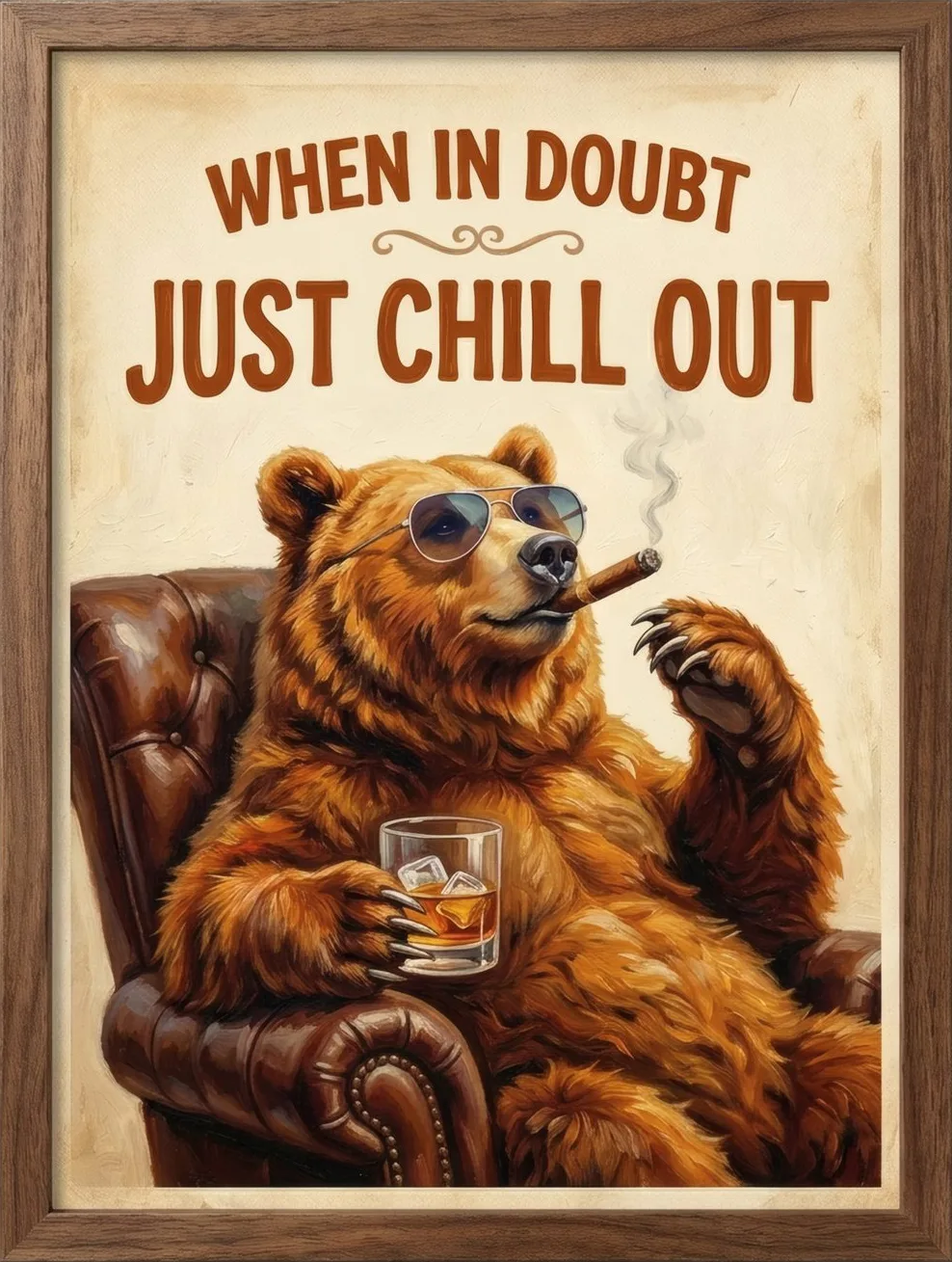 Just Chill Out, Bear, art print
