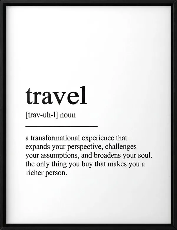 Travel, Defined, art print