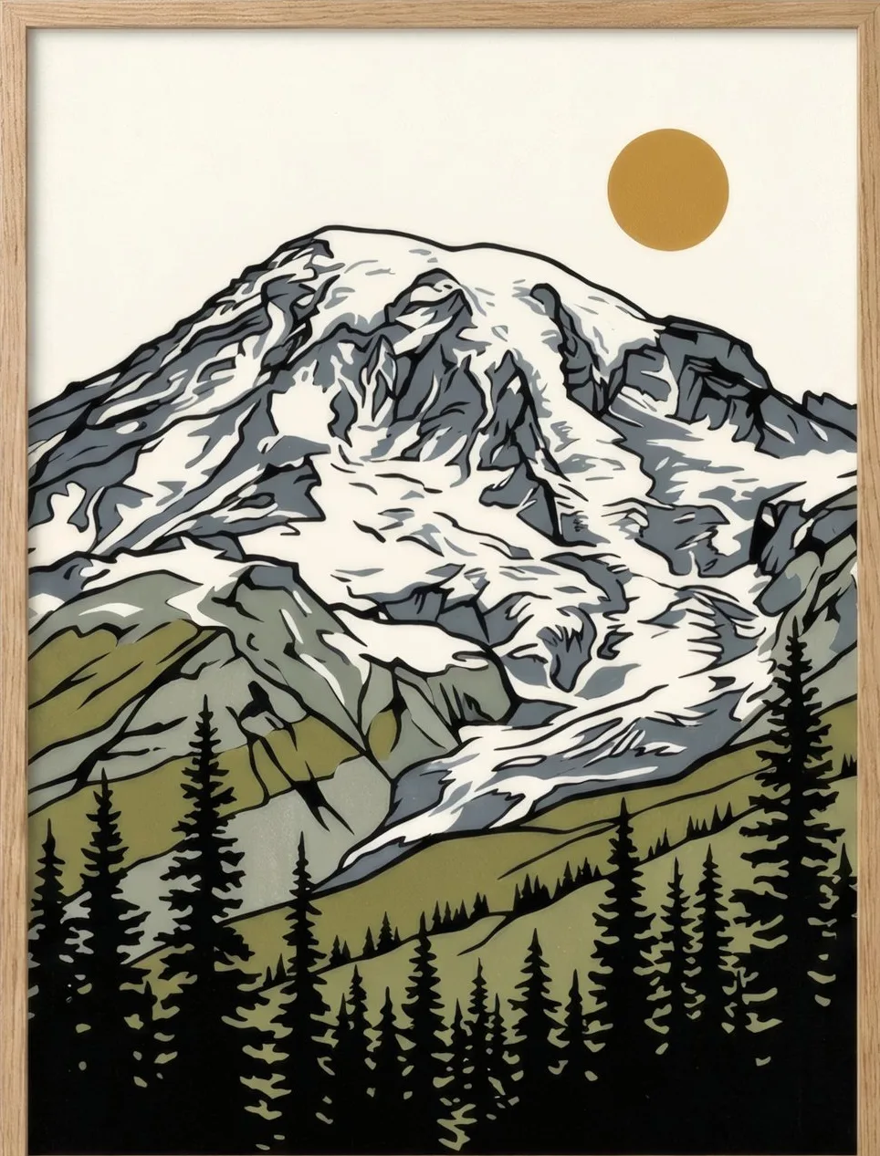 Snowline, art print