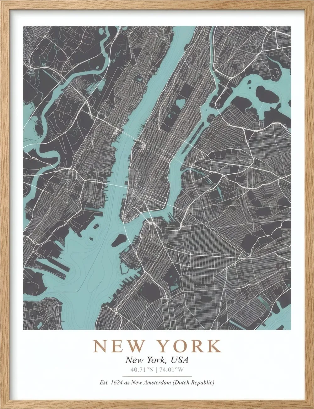 New York Map, art print