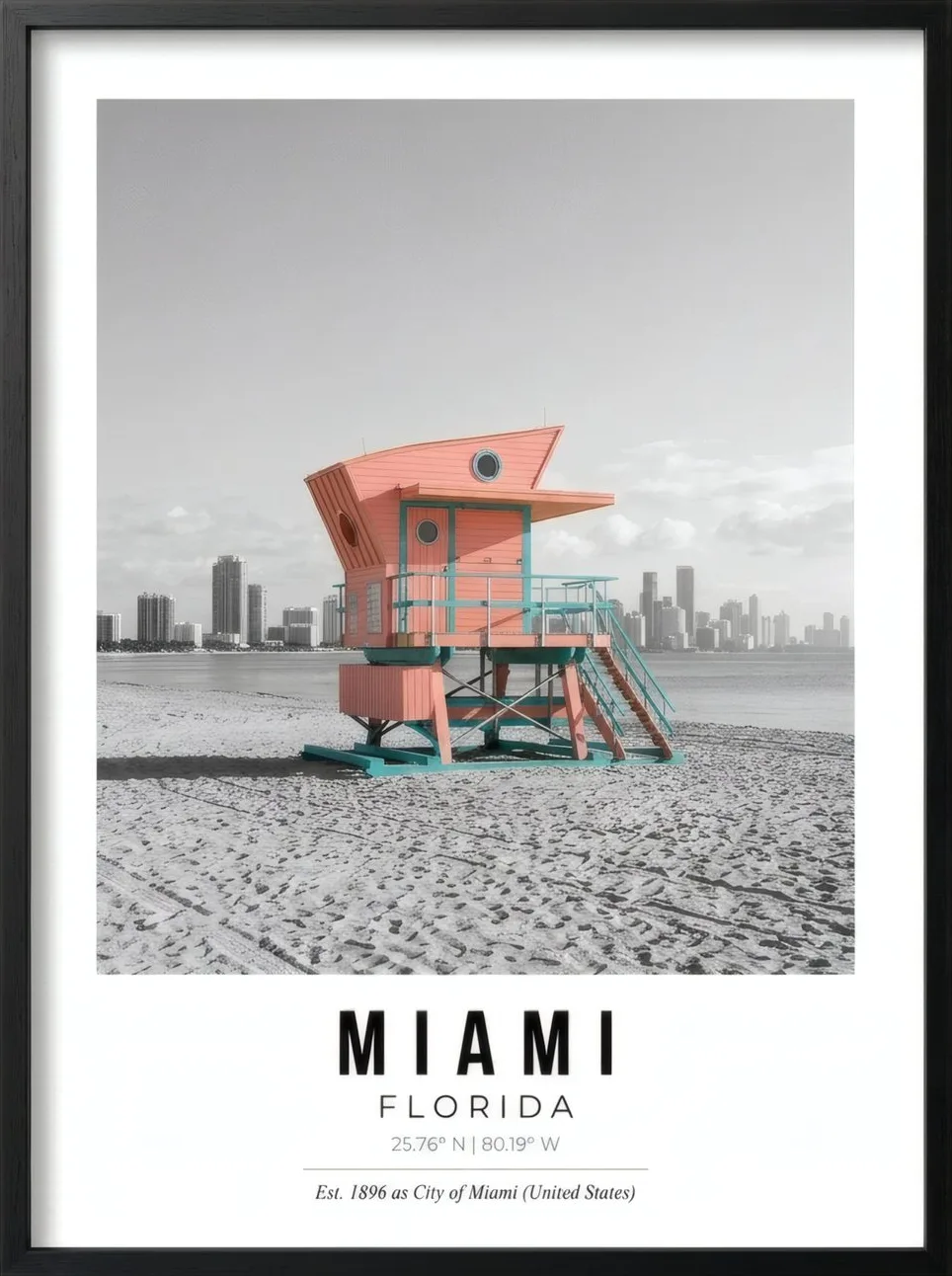 Miami Lifeguard Tower, art print
