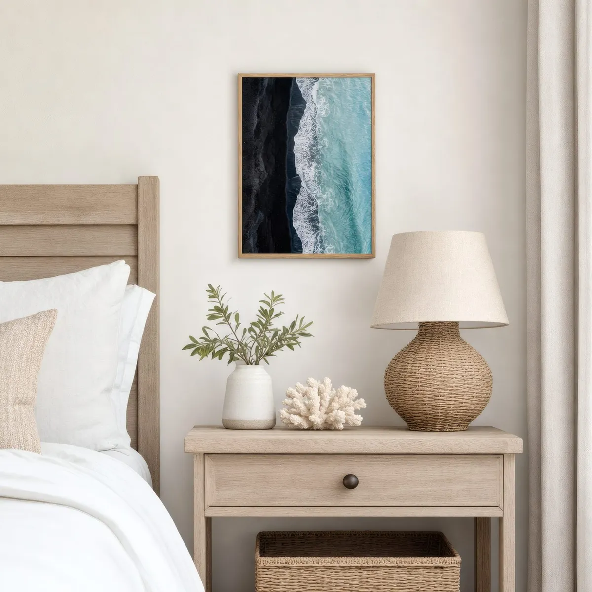 Tide Line: Styled room, from the listing. Frame not included