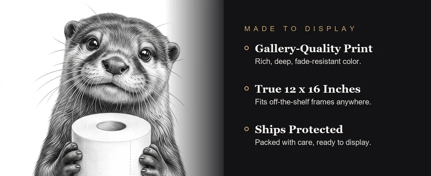 Made to display: gallery-quality print, true 12 x 16 inches, ships protected.