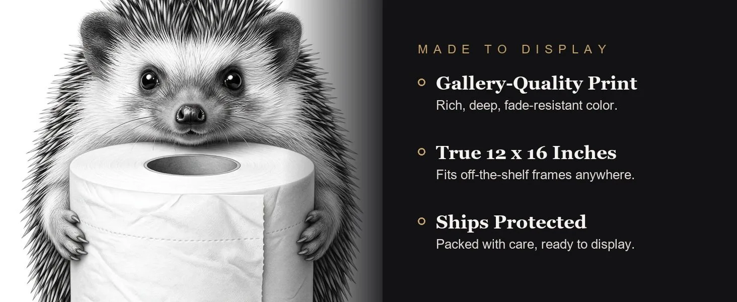 Made to display: gallery-quality print, true 12 x 16 inches, ships protected.