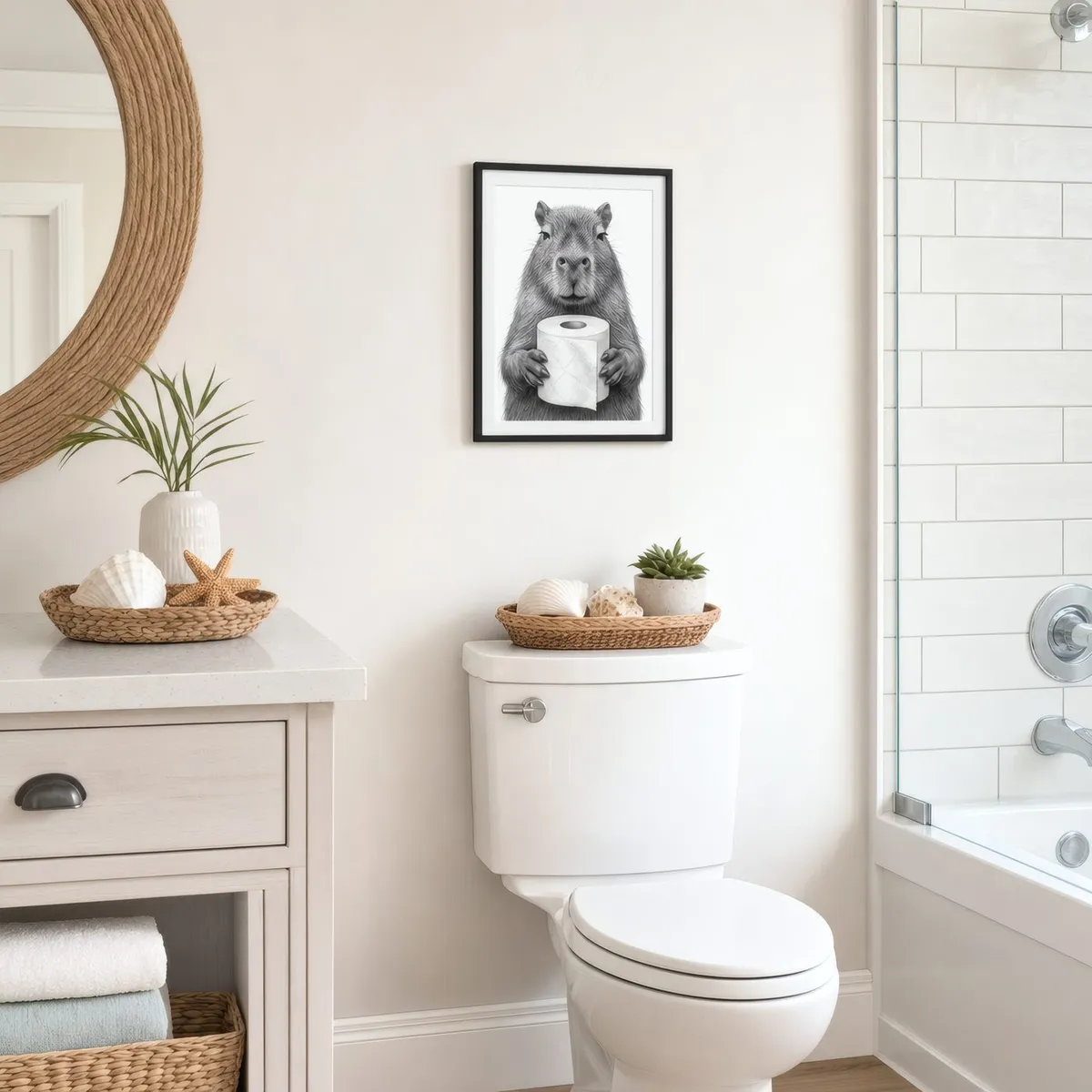 Capybara, Toilet Roll: Styled room, from the listing. Frame not included