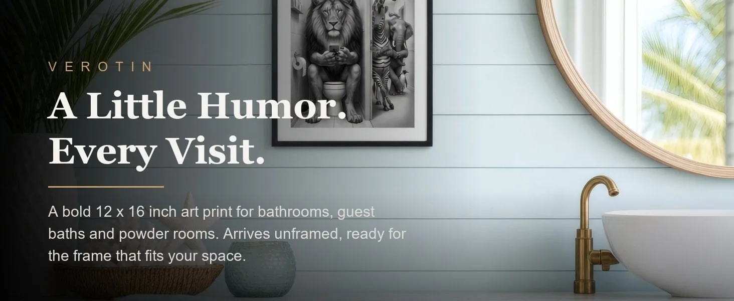 The Waiting Room in a styled room. Arrives unframed, 12 x 16 in.