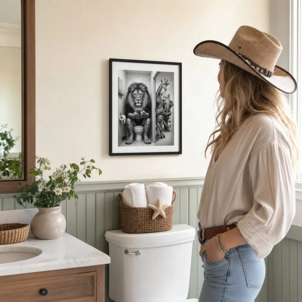 The Waiting Room: Styled room, from the listing. Frame not included