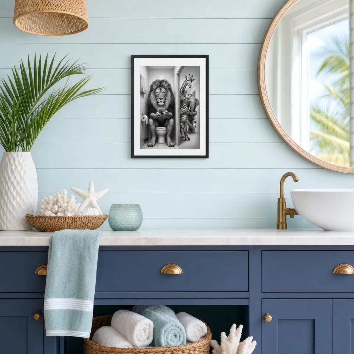 The Waiting Room: Styled room, from the listing. Frame not included