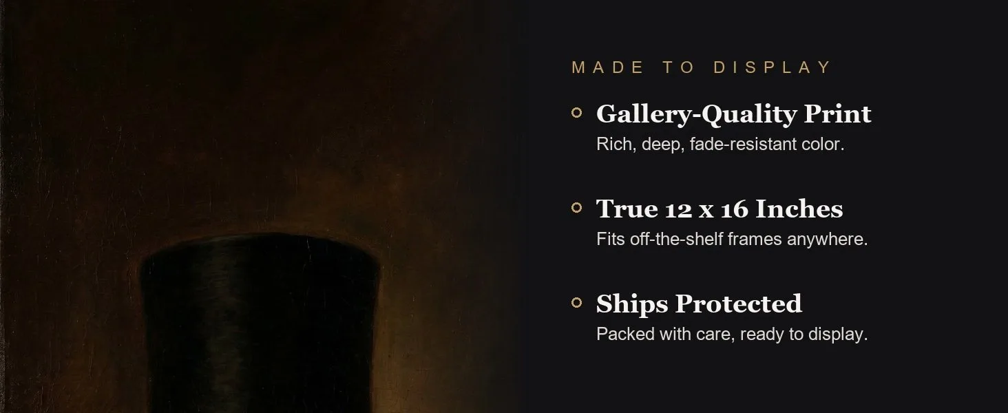 Made to display: gallery-quality print, true 12 x 16 inches, ships protected.