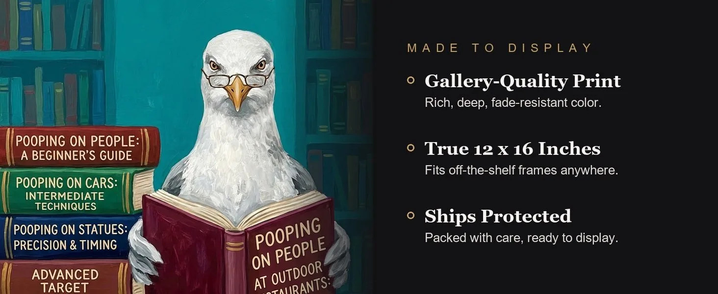 Made to display: gallery-quality print, true 12 x 16 inches, ships protected.