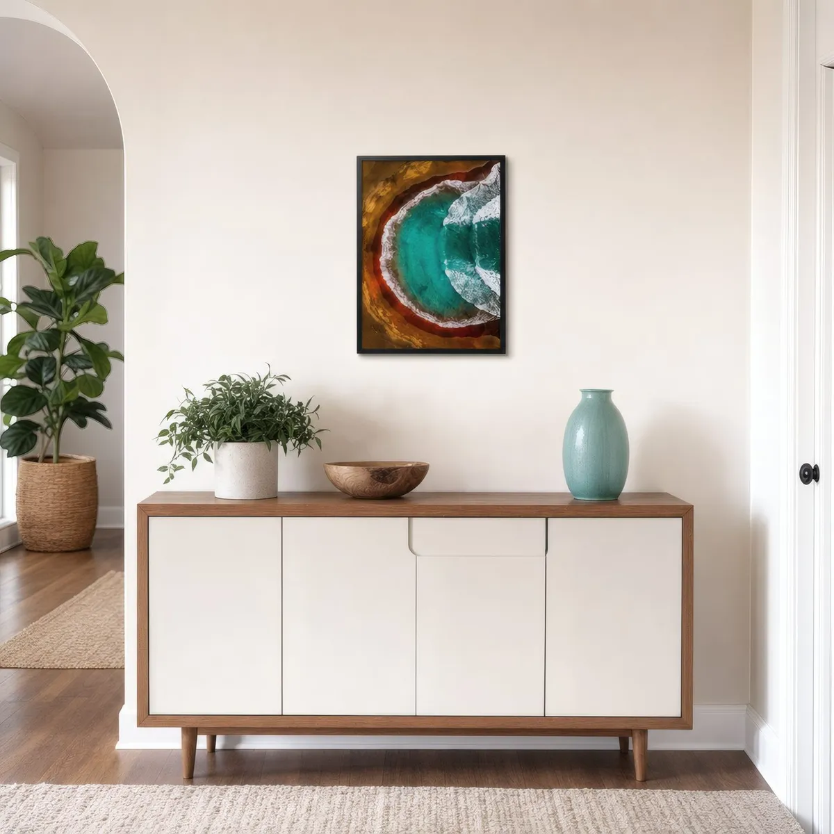 Shorebreak: Styled room, from the listing. Frame not included