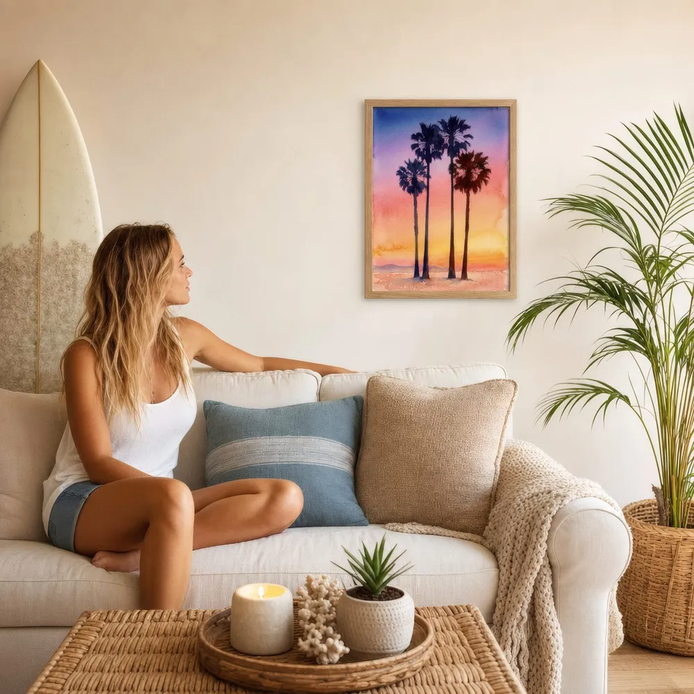 Four Palms: Styled room, from the listing. Frame not included