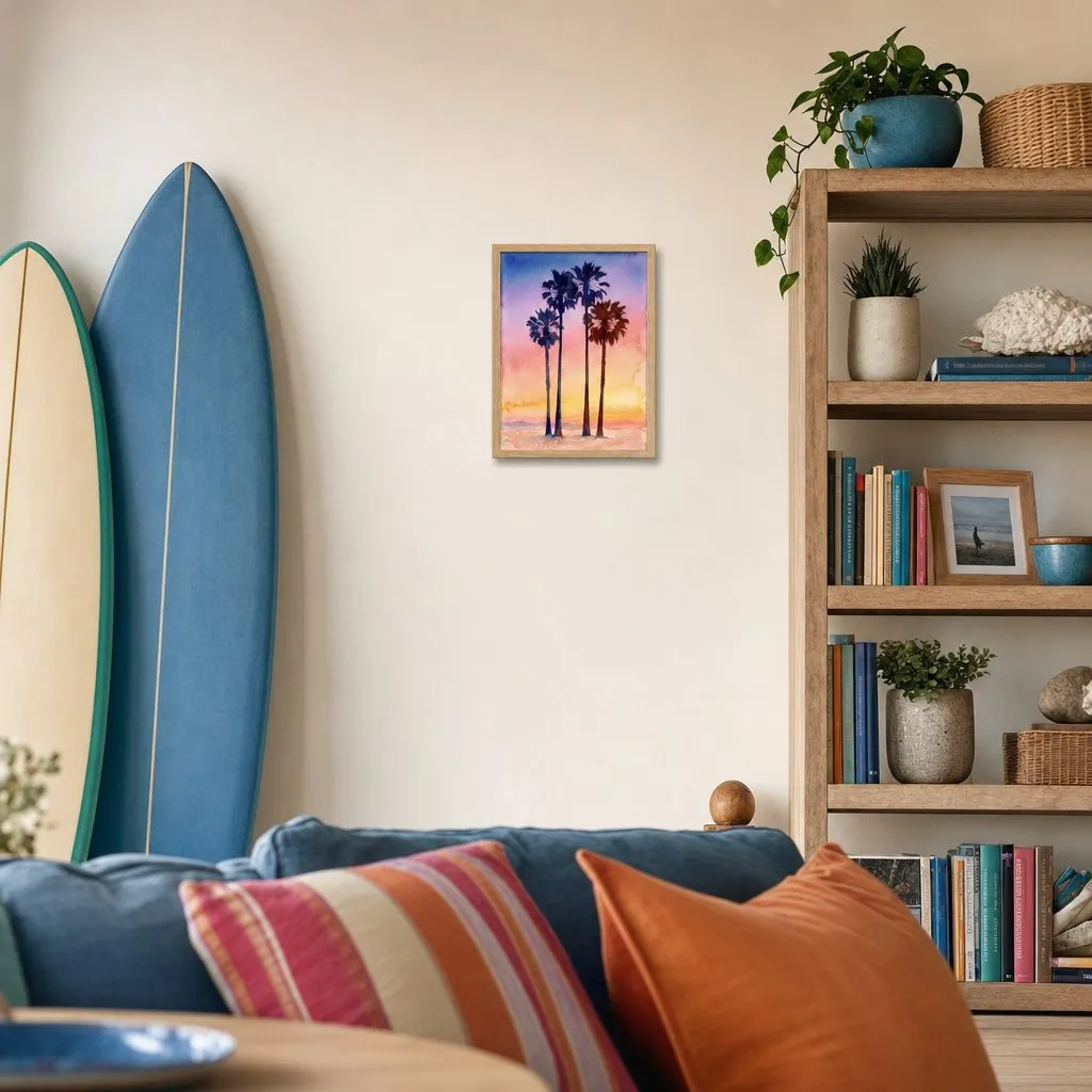 Four Palms: In a public space, from the listing. Frame not included