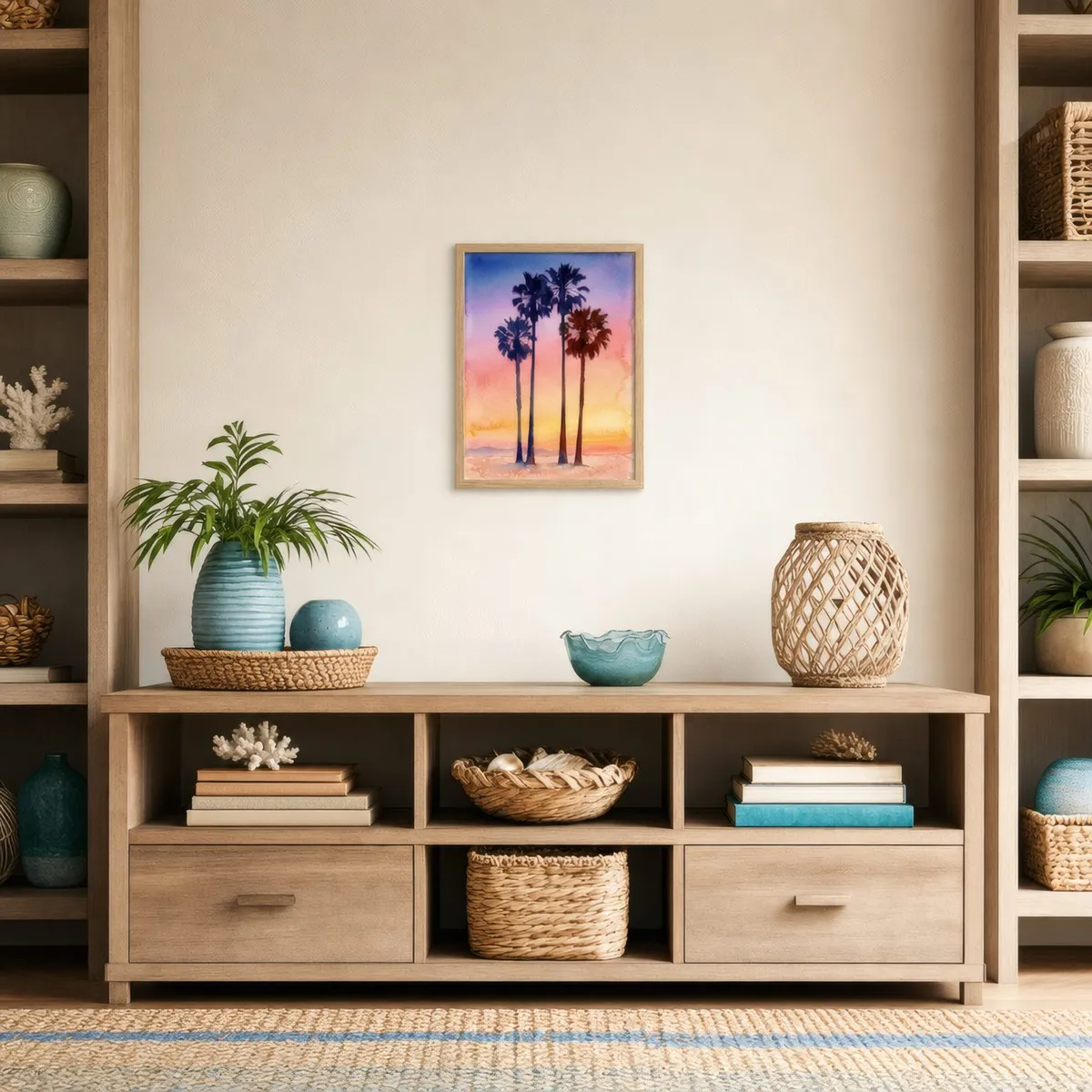 Four Palms: Styled room, from the listing. Frame not included