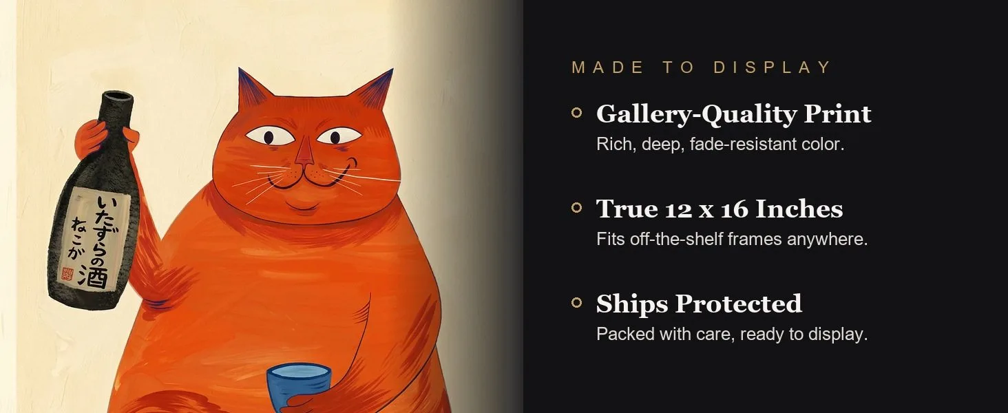 Made to display: gallery-quality print, true 12 x 16 inches, ships protected.