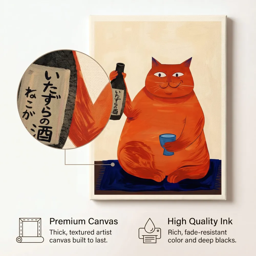 Orange Cat, Bottle: Materials, from the listing