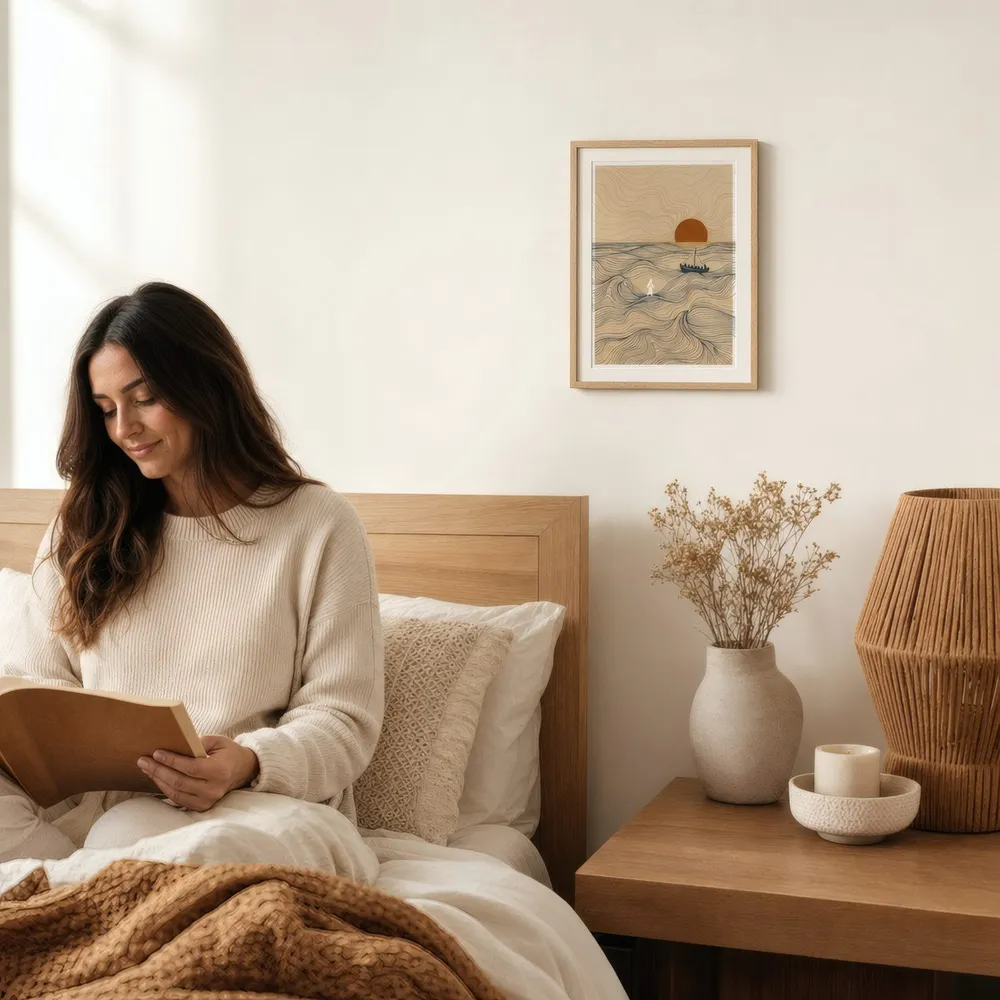 Morning Waters: Styled room, from the listing. Frame not included
