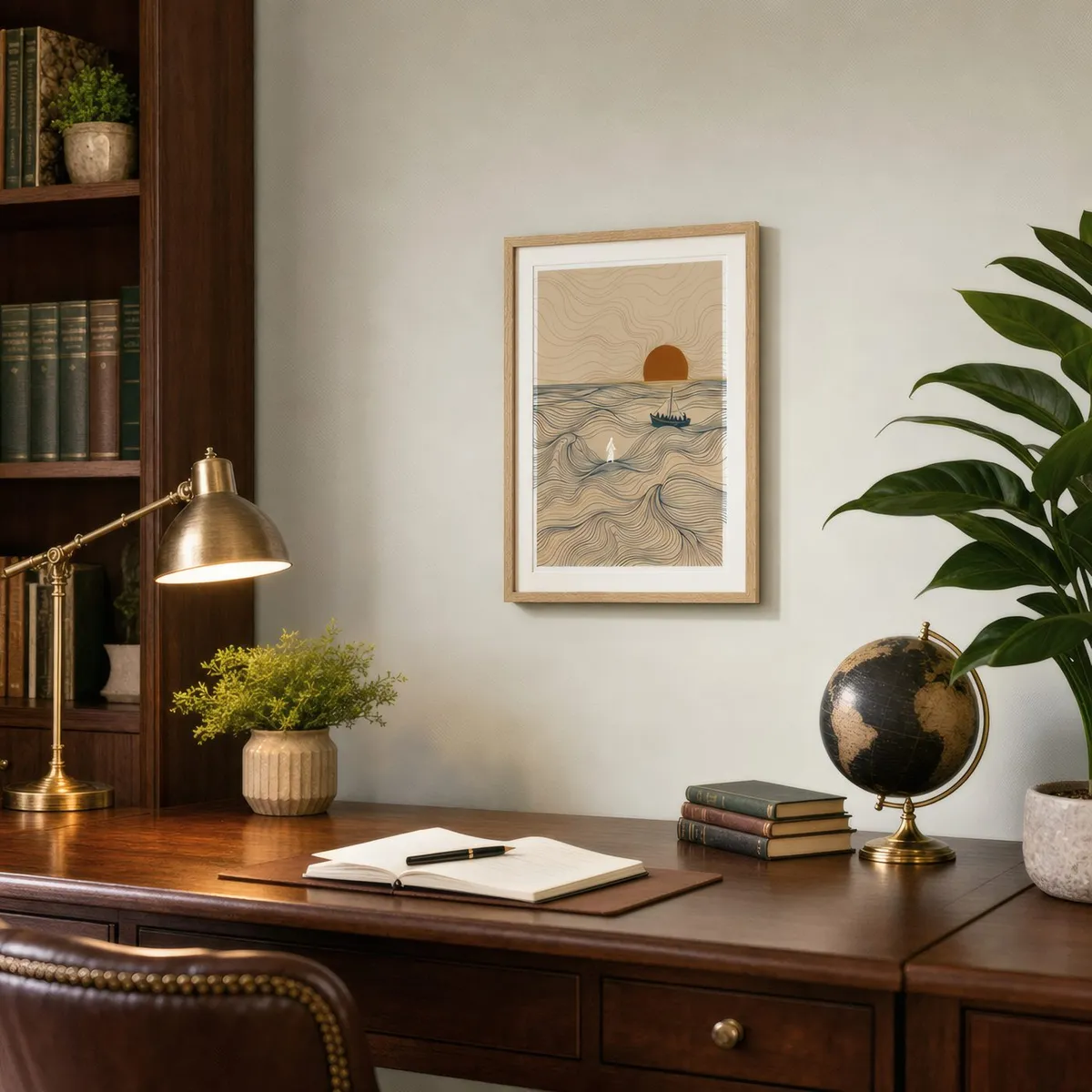 Morning Waters: Styled room, from the listing. Frame not included