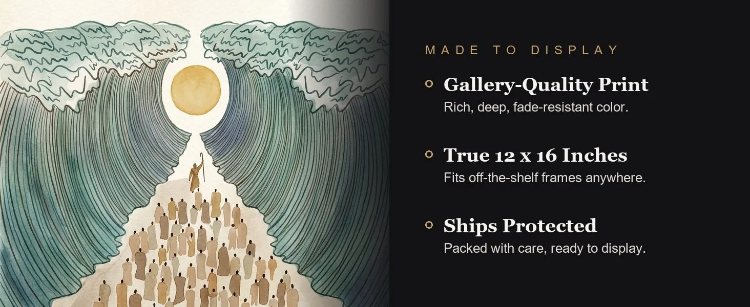 Made to display: gallery-quality print, true 12 x 16 inches, ships protected.