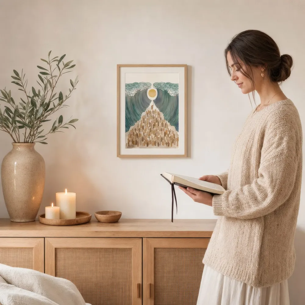 The Multitude: Styled room, from the listing. Frame not included