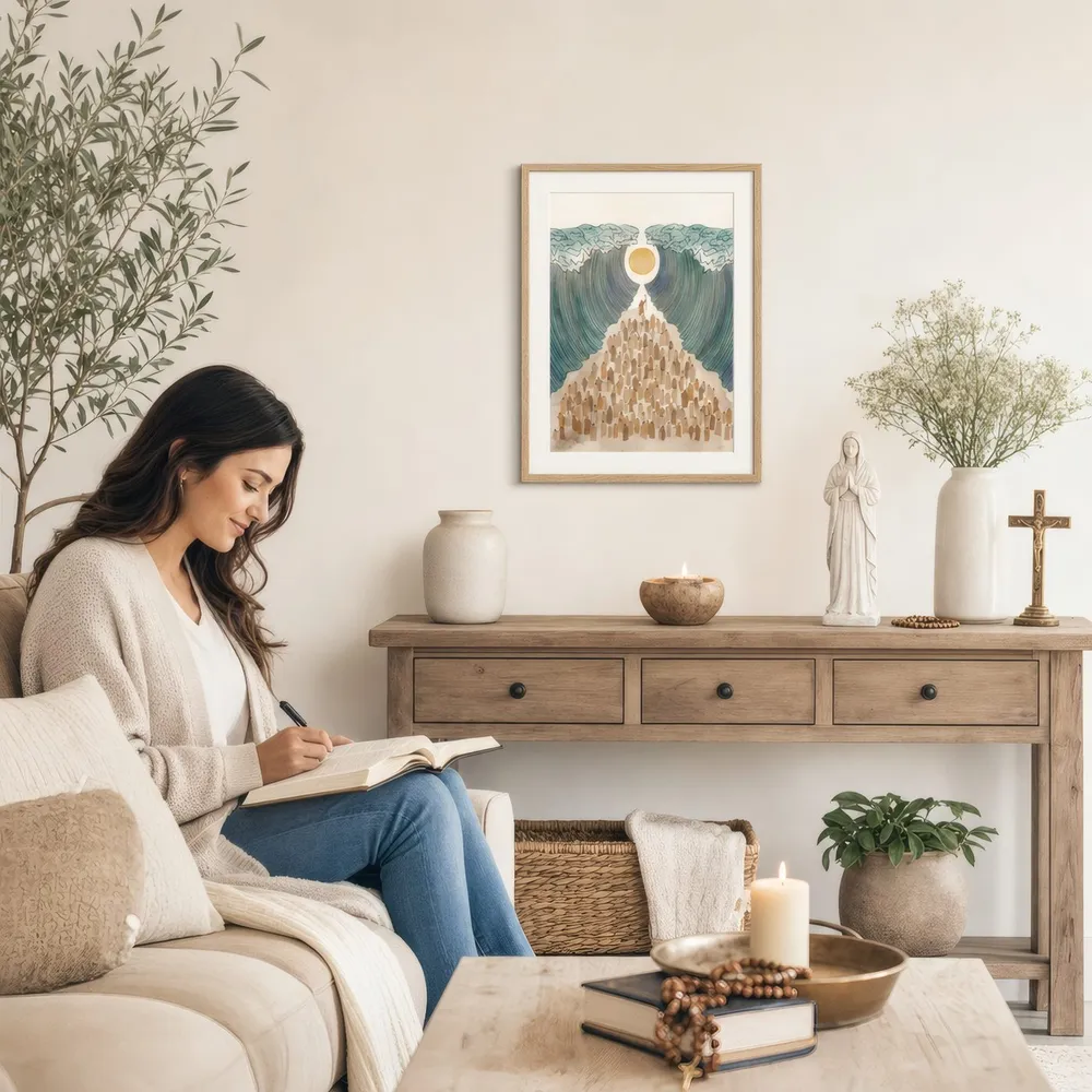 The Multitude: Styled room, from the listing. Frame not included