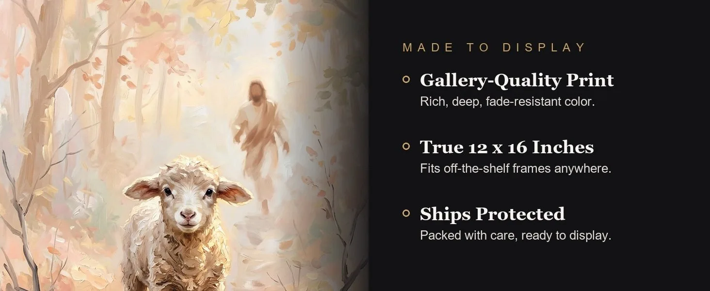 Made to display: gallery-quality print, true 12 x 16 inches, ships protected.