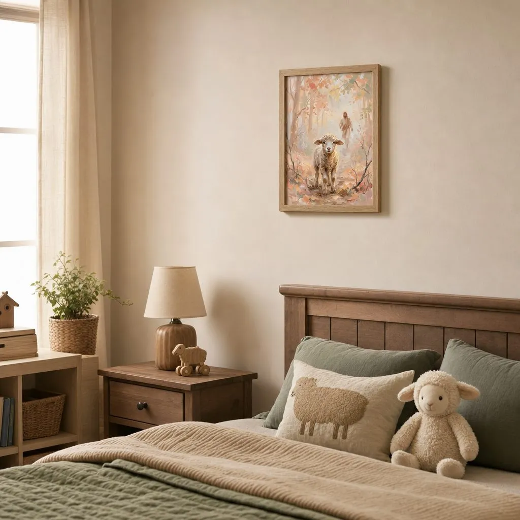 The Lamb: In a public space, from the listing. Frame not included