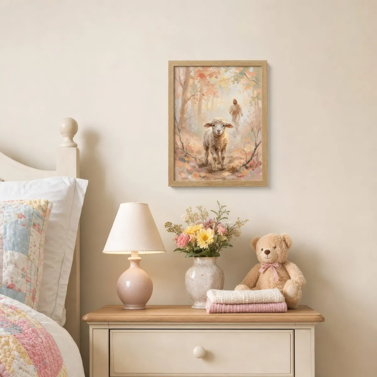 The Lamb: Styled room, from the listing. Frame not included