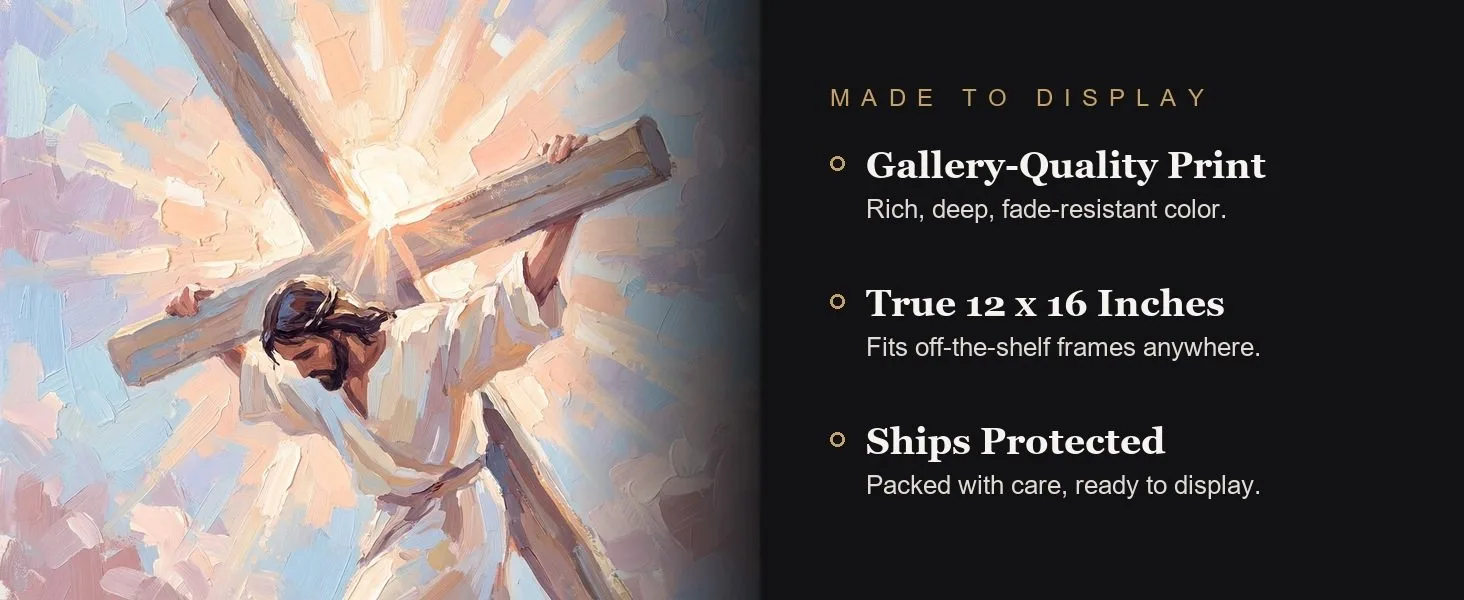 Made to display: gallery-quality print, true 12 x 16 inches, ships protected.