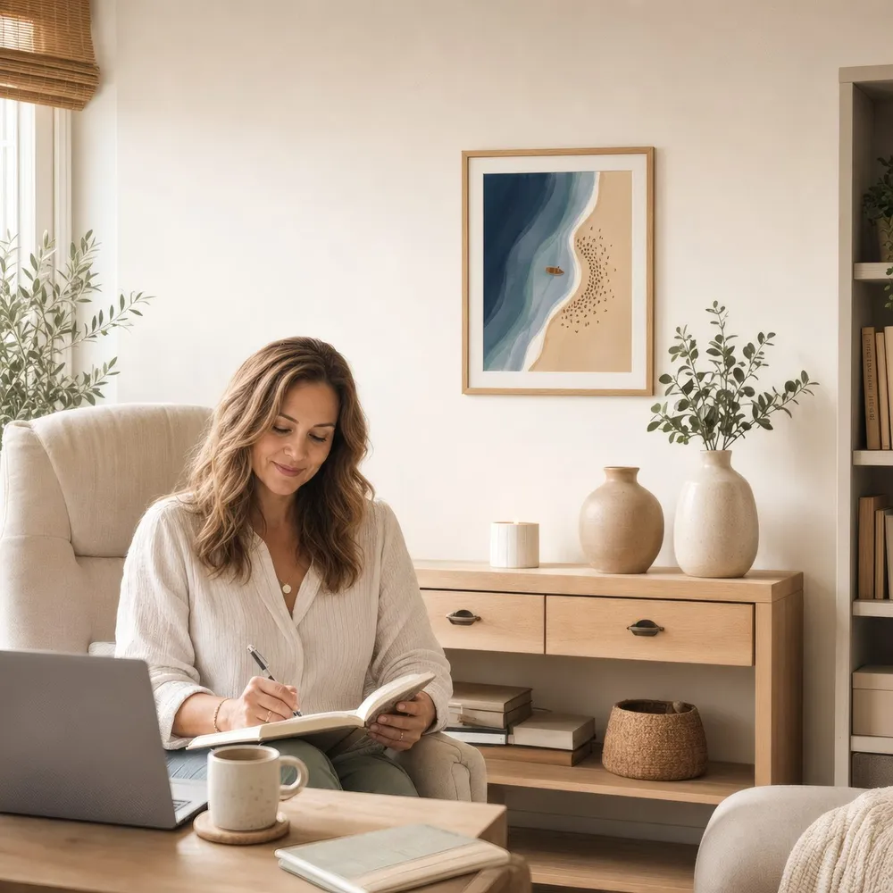 Shoreline: Styled room, from the listing. Frame not included