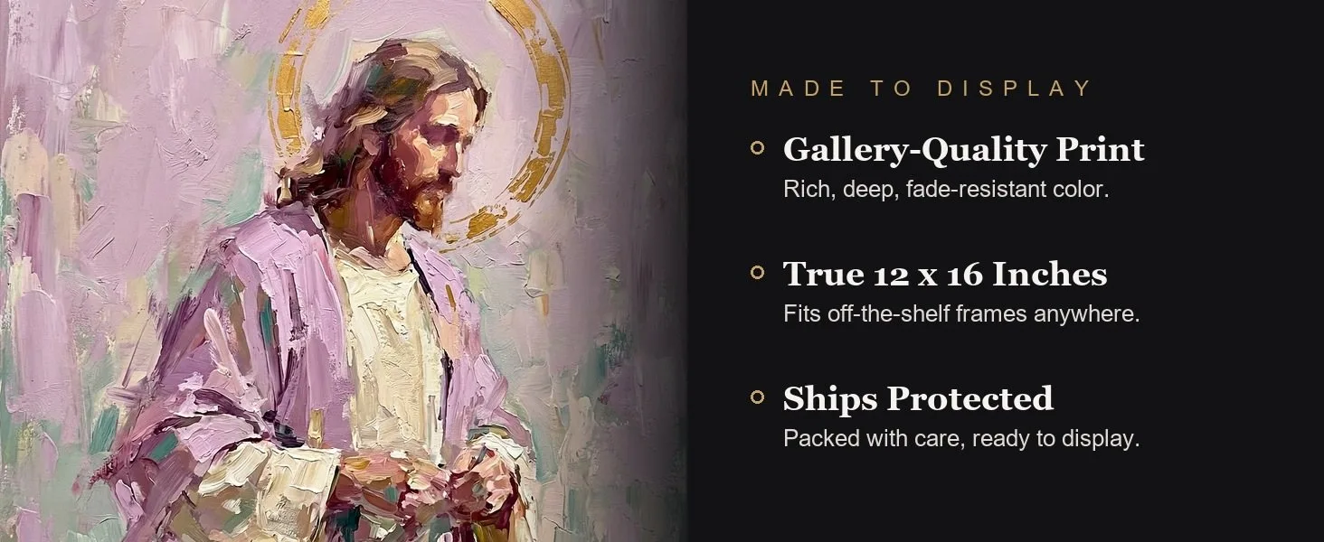Made to display: gallery-quality print, true 12 x 16 inches, ships protected.