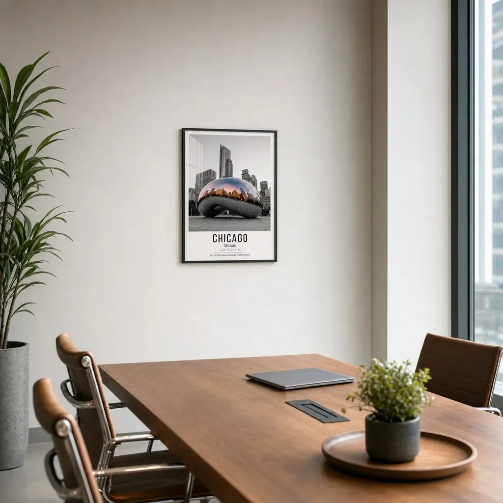 Chicago: In a public space, from the listing. Frame not included