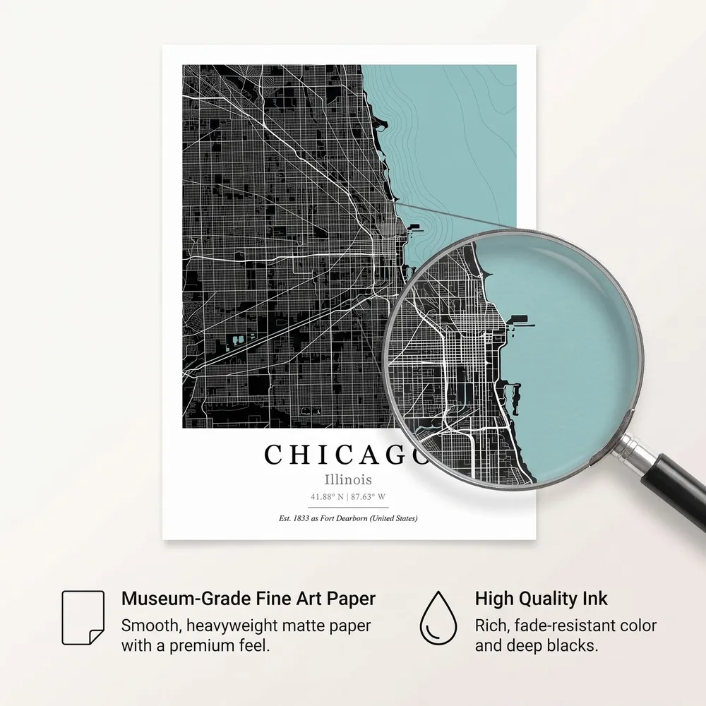Chicago Map: Materials, from the listing
