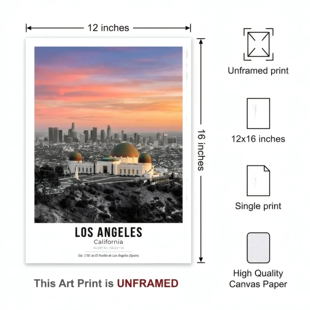 Los Angeles at Dusk: Art detail, from the listing