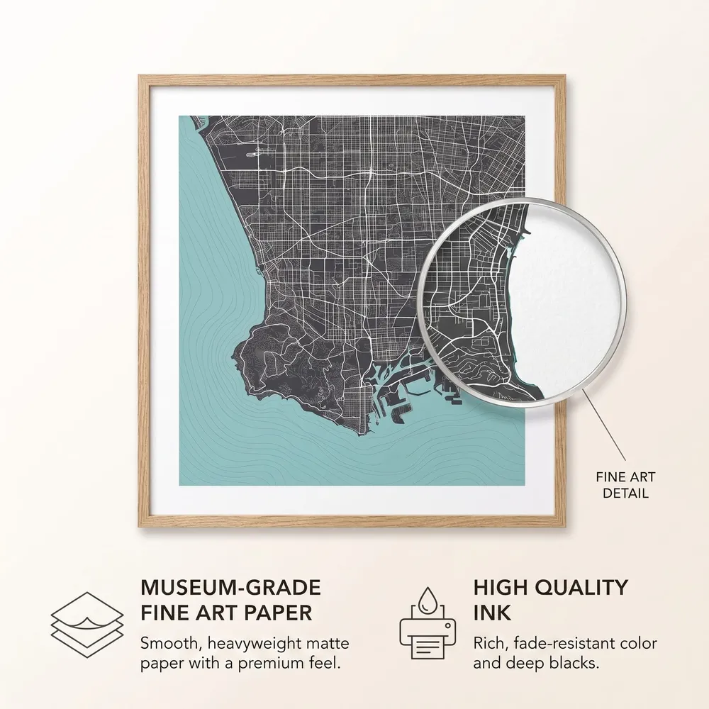 Los Angeles Map: Materials, from the listing