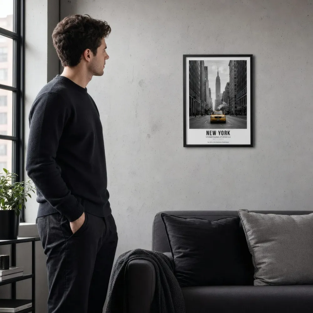 New York Avenue: Styled room, from the listing. Frame not included
