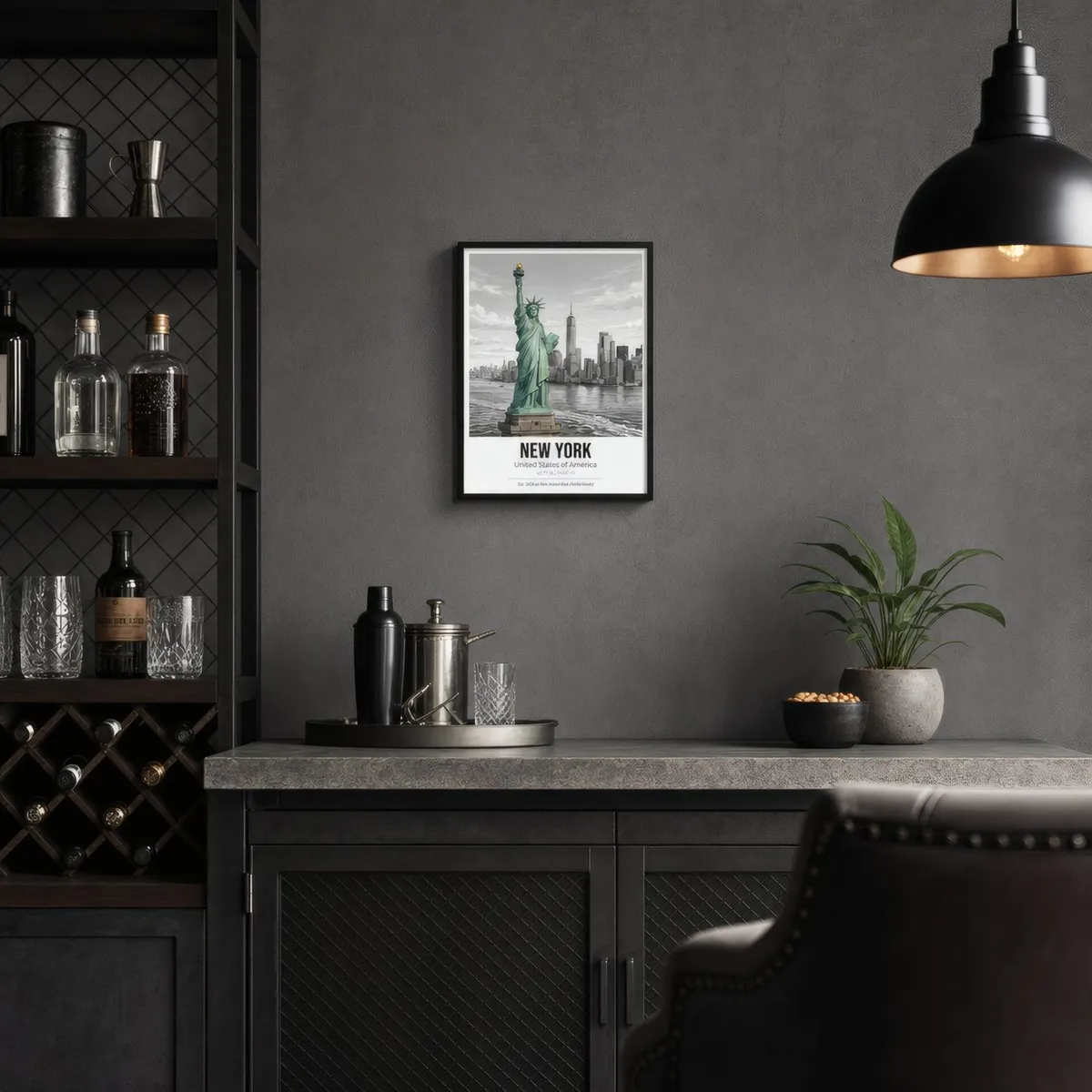 Liberty: Styled room, from the listing. Frame not included