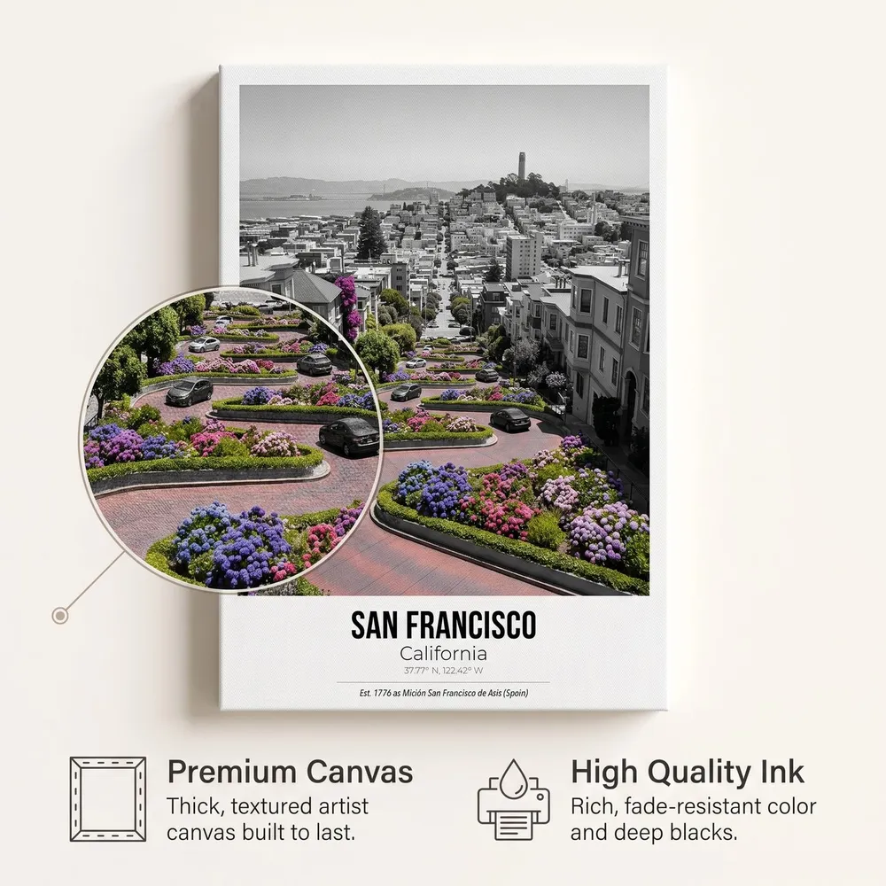 San Francisco, Lombard Street: Materials, from the listing