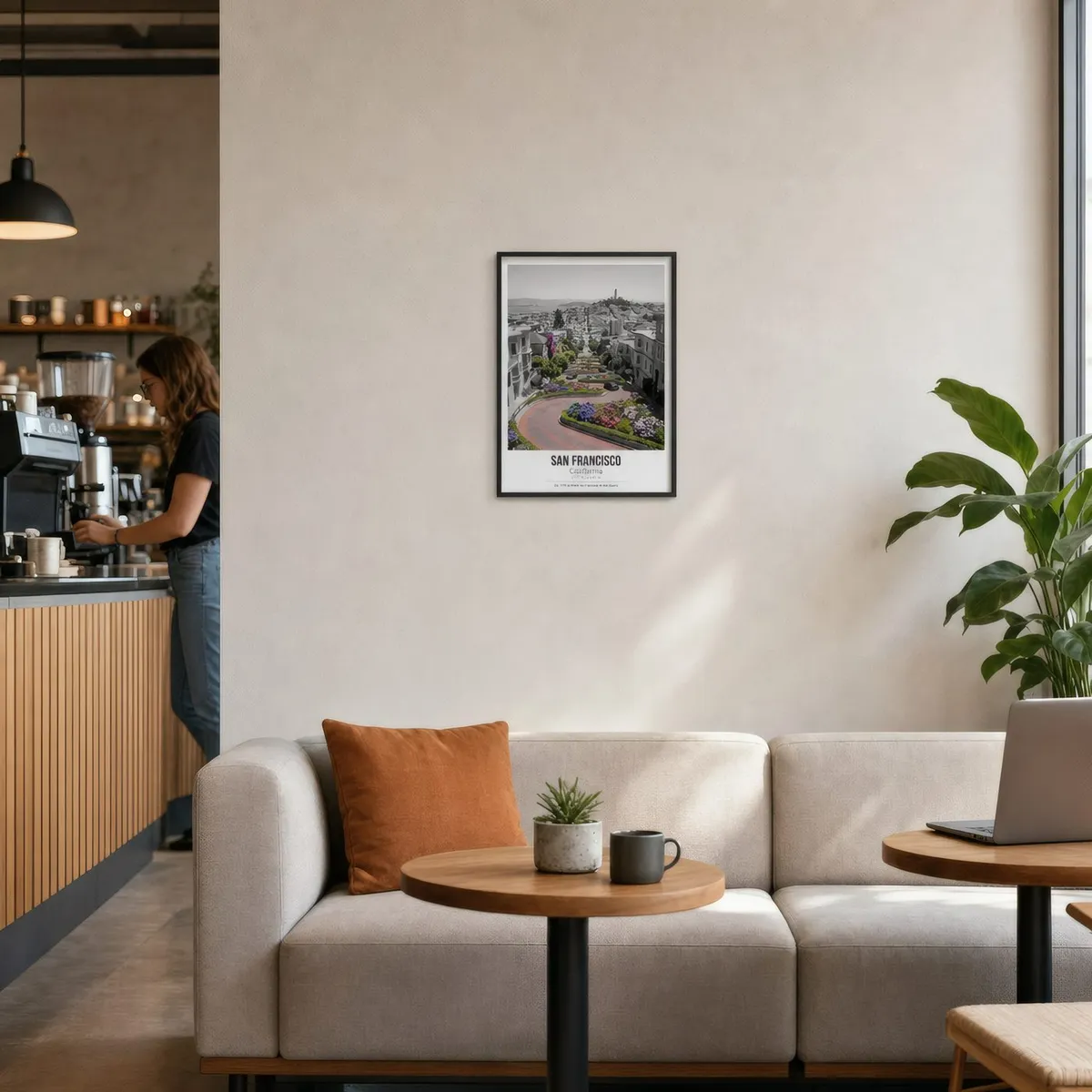 San Francisco, Lombard Street: In a public space, from the listing. Frame not included
