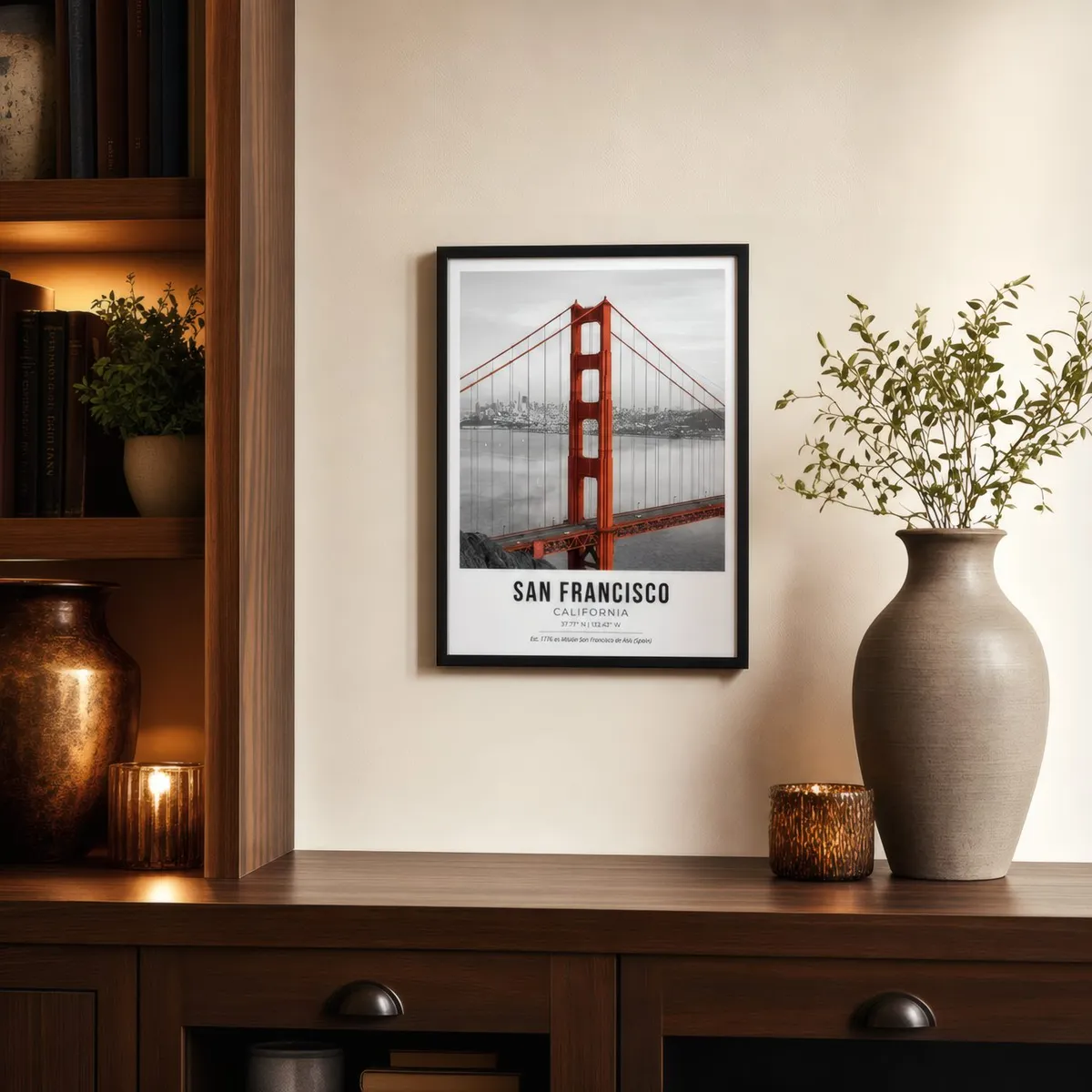 Golden Gate: Styled room, from the listing. Frame not included