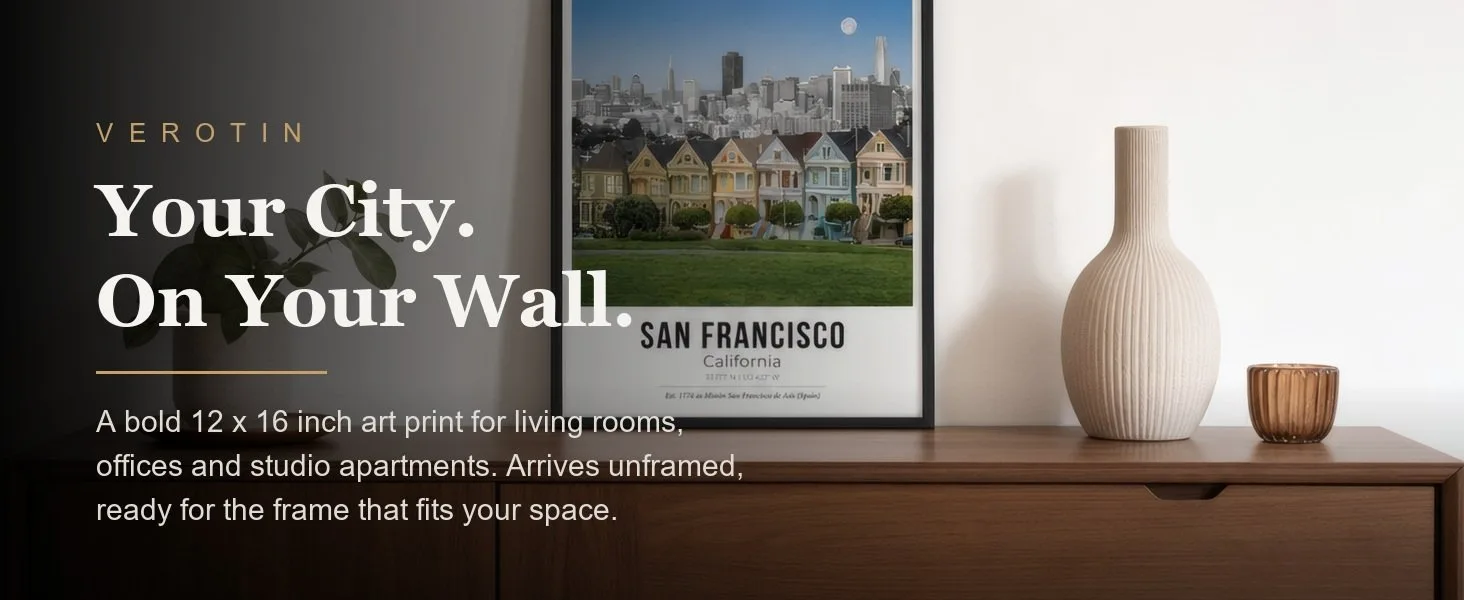Painted Ladies in a styled room. Arrives unframed, 12 x 16 in.