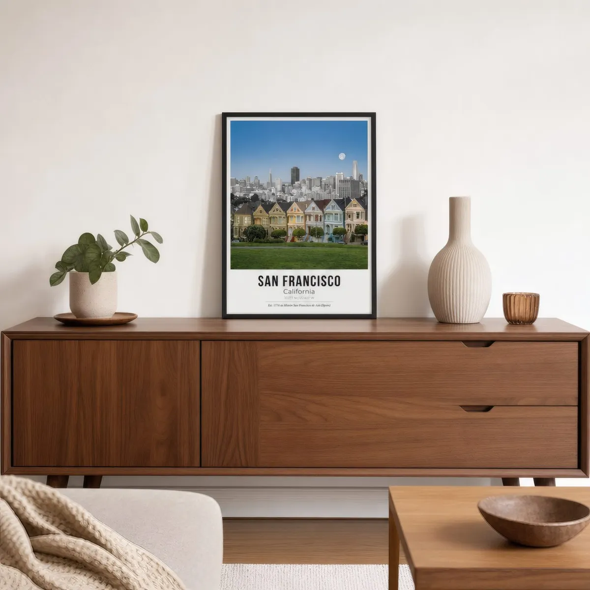 Painted Ladies: Styled room, from the listing. Frame not included
