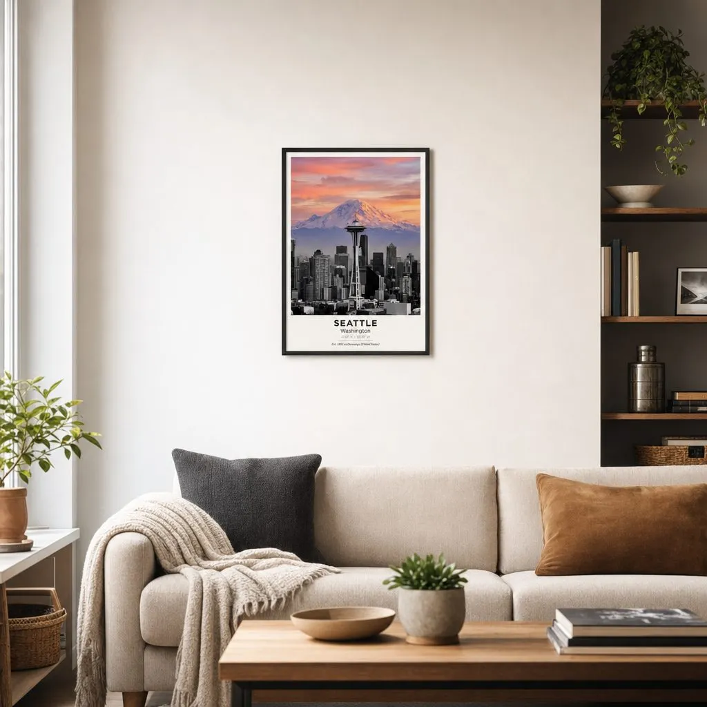 Seattle: In a public space, from the listing. Frame not included