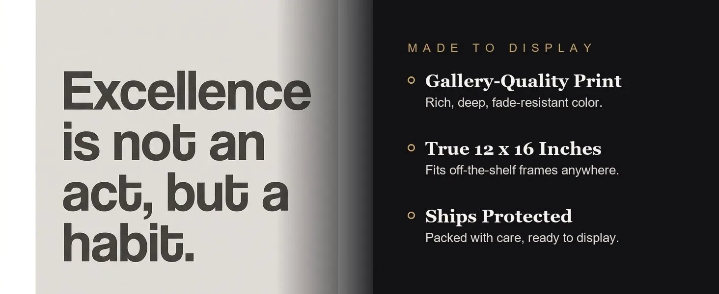 Made to display: gallery-quality print, true 12 x 16 inches, ships protected.