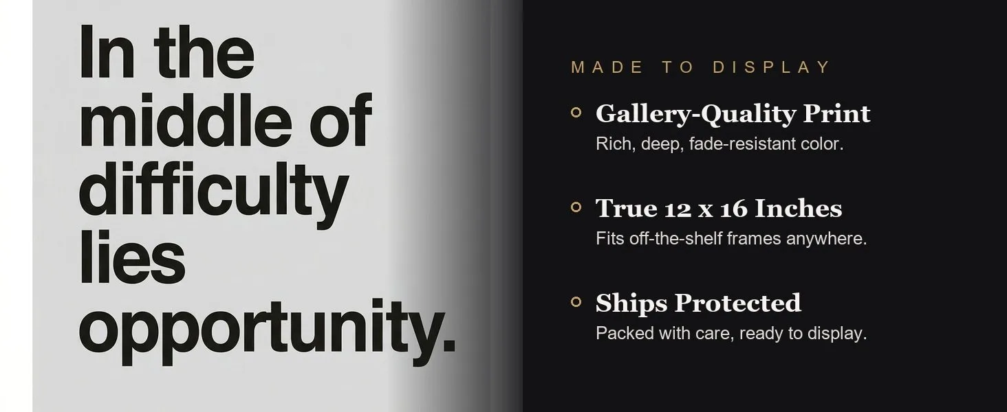 Made to display: gallery-quality print, true 12 x 16 inches, ships protected.