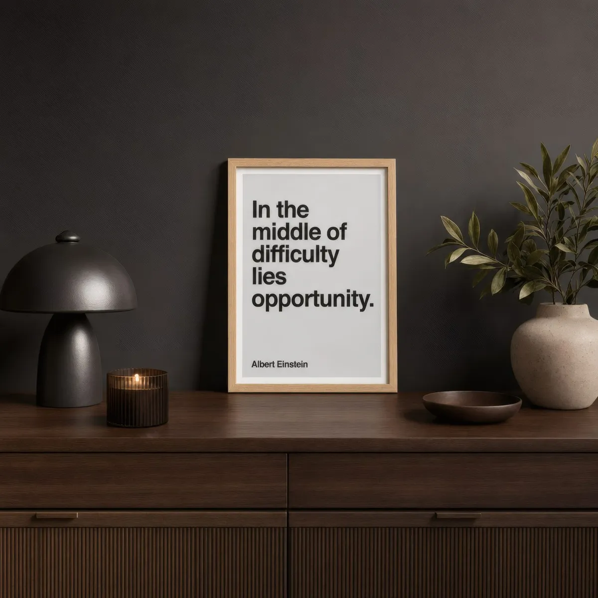 In the Middle of Difficulty: Styled room, from the listing. Frame not included