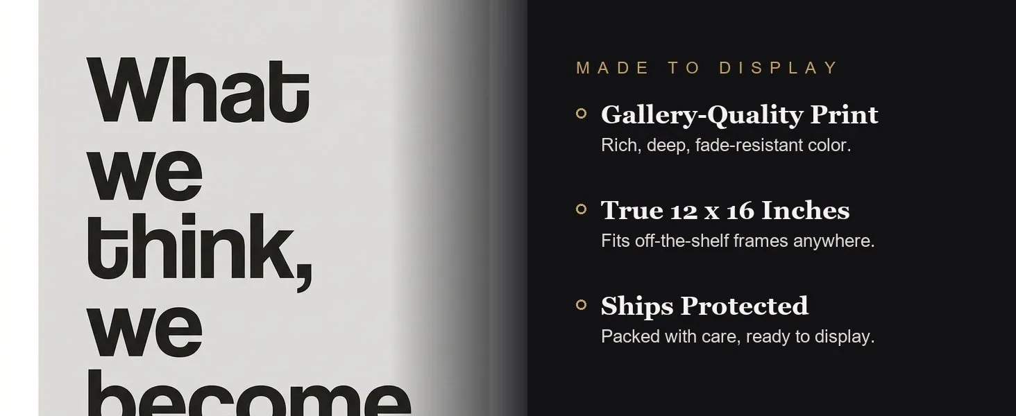 Made to display: gallery-quality print, true 12 x 16 inches, ships protected.
